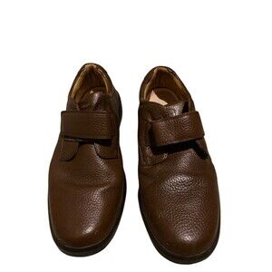 Dr Comfort William Shoes Men Size 13 W Brown Leather Slip On Walking Shoes 6020